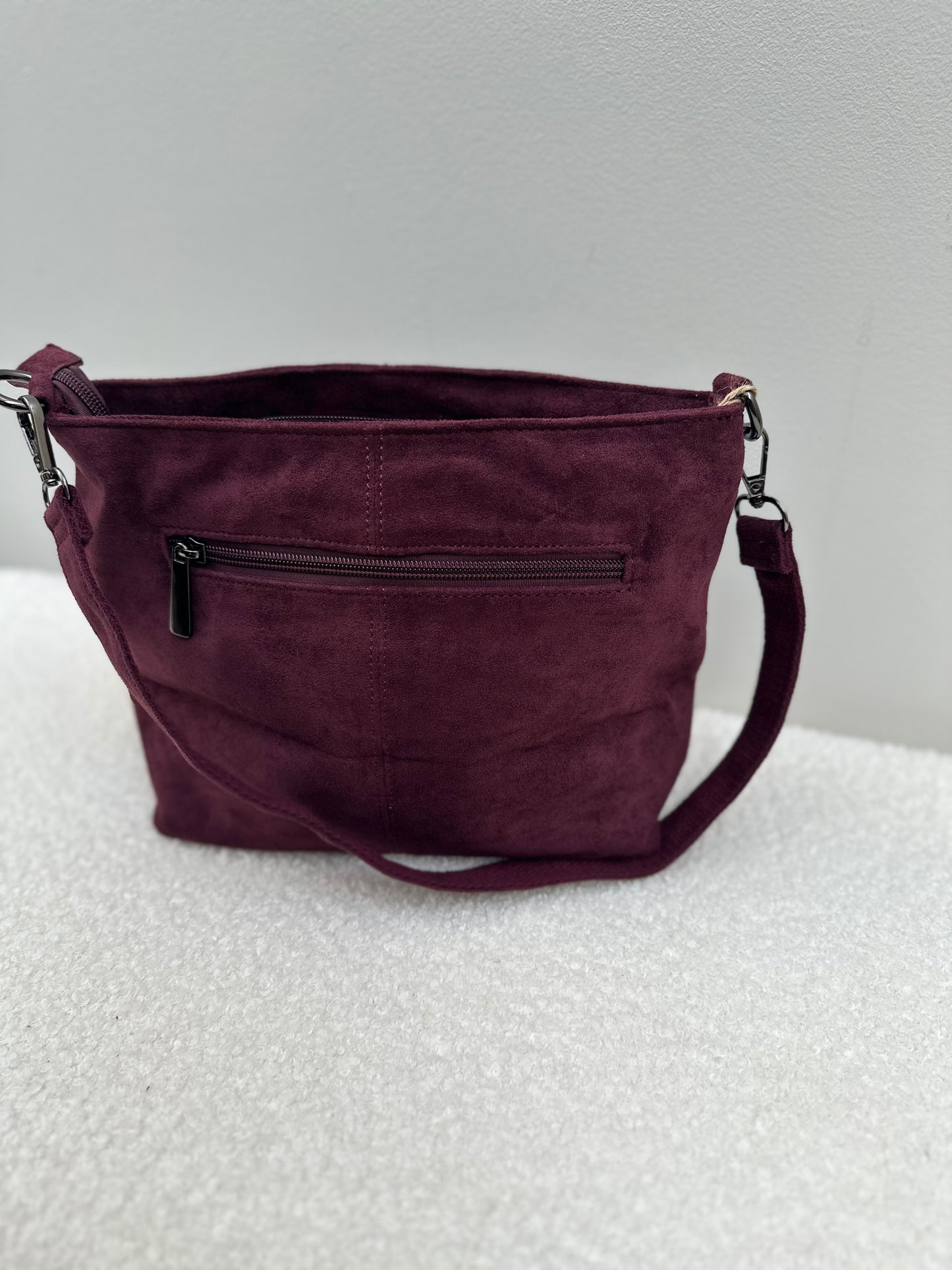 Handtas Suede Basic | Bordeaux