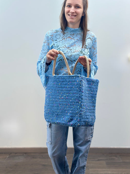 Shopping bag | Medium | Spikkel Blauw