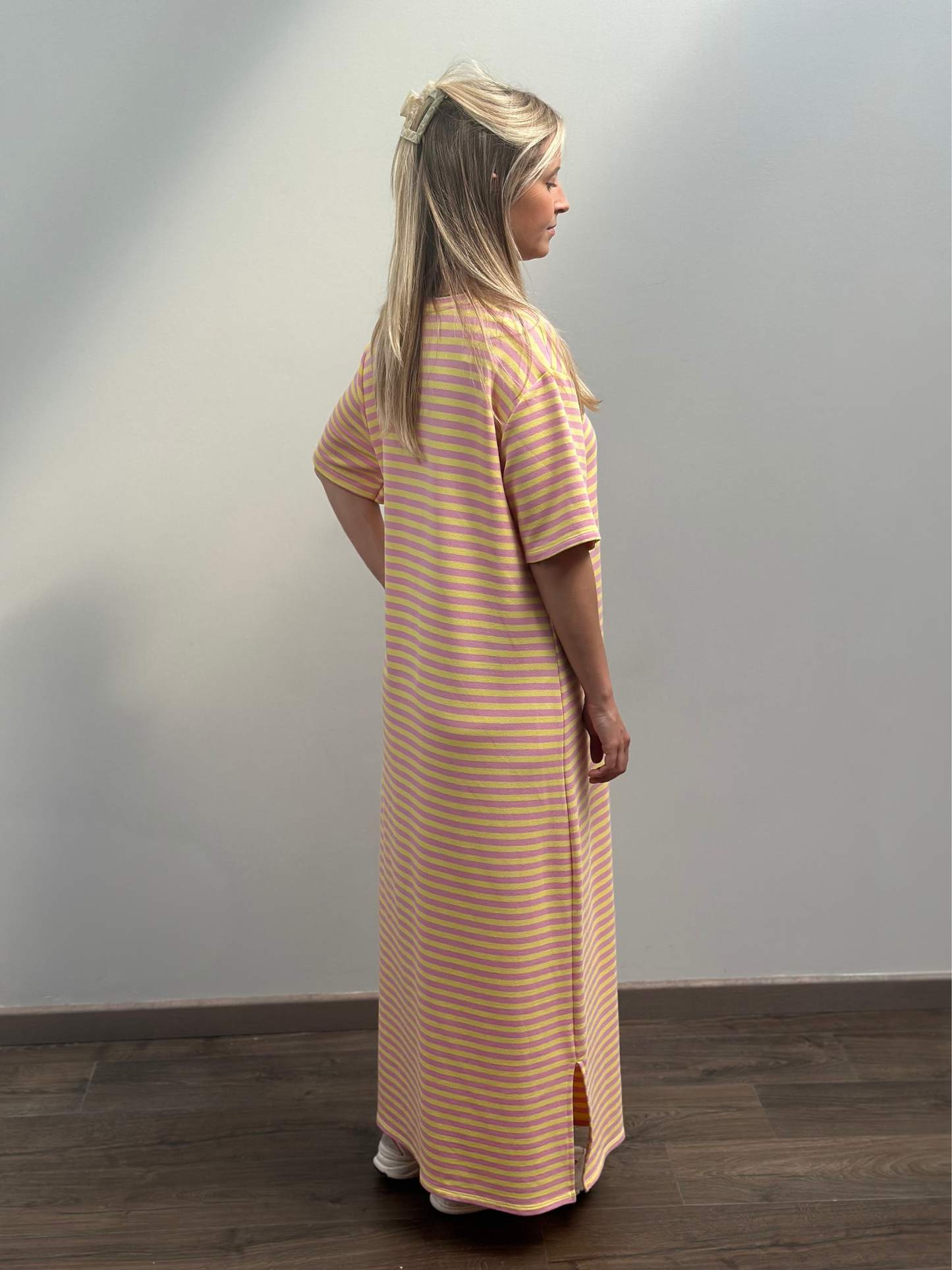 Edi dress | Geel - Roos