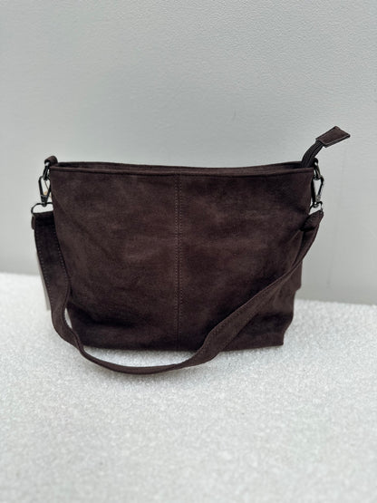 Handtas Suede Basic | Bruin