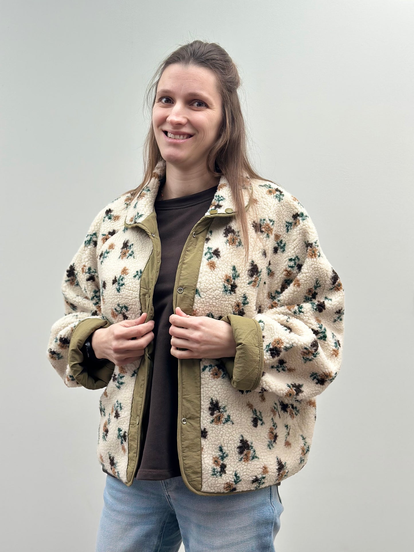 Sia Jacket | Flowers kaki