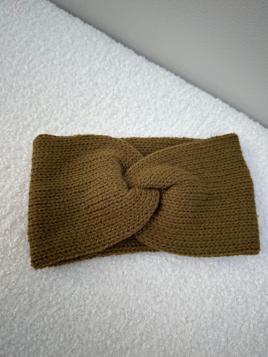 Haarband effen camel
