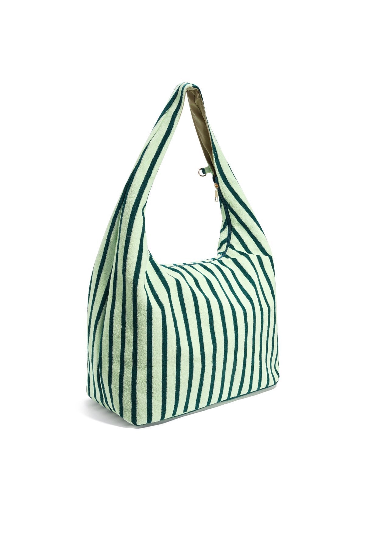 Shopping bag streep | Groen/lichtgroen