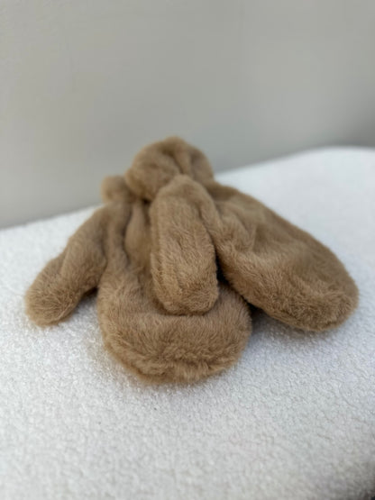 Wanten fluffy beige
