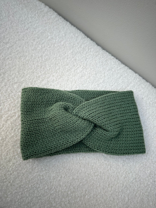 Haarband effen groen