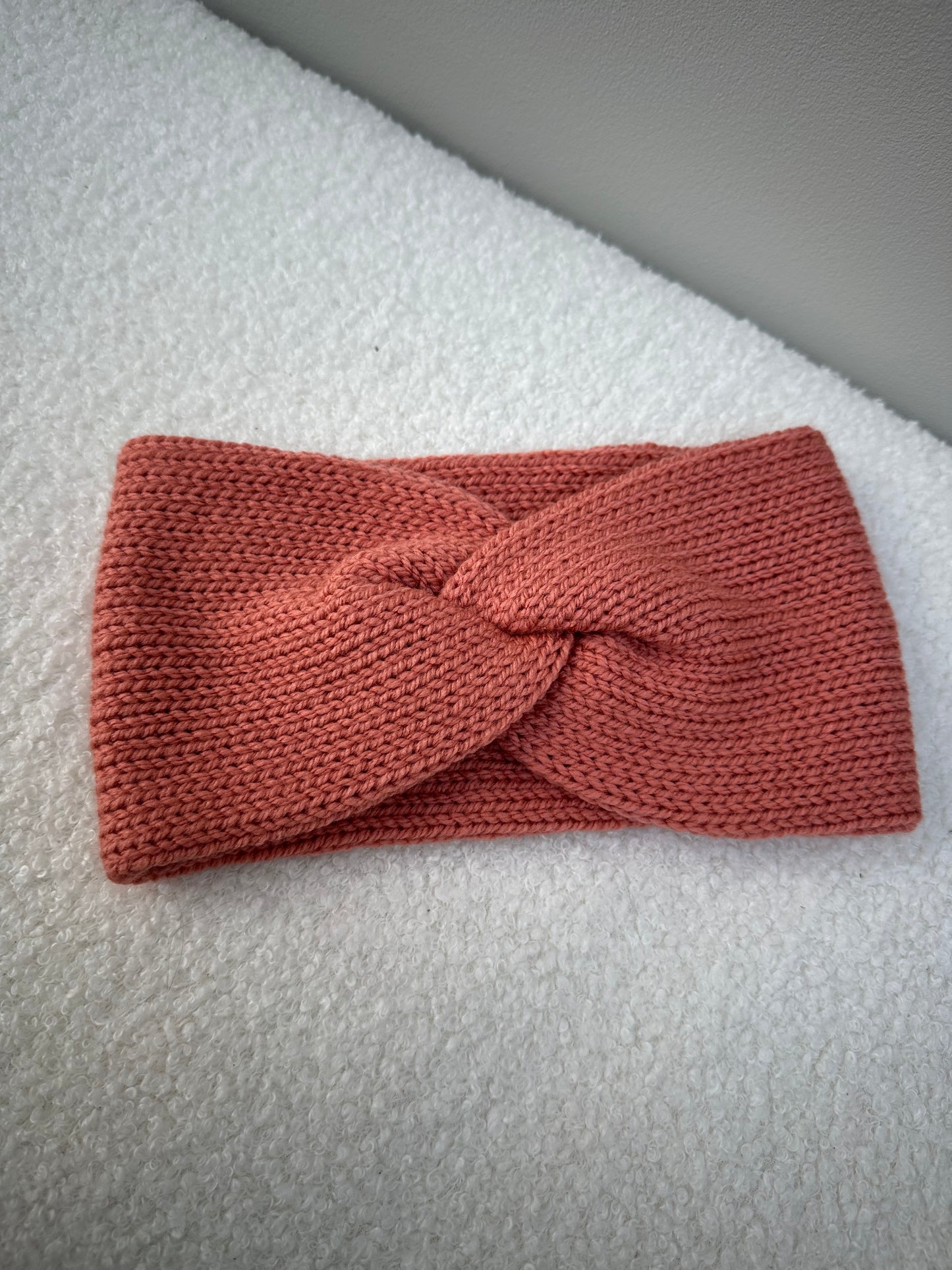 Haarband effen zalmroos