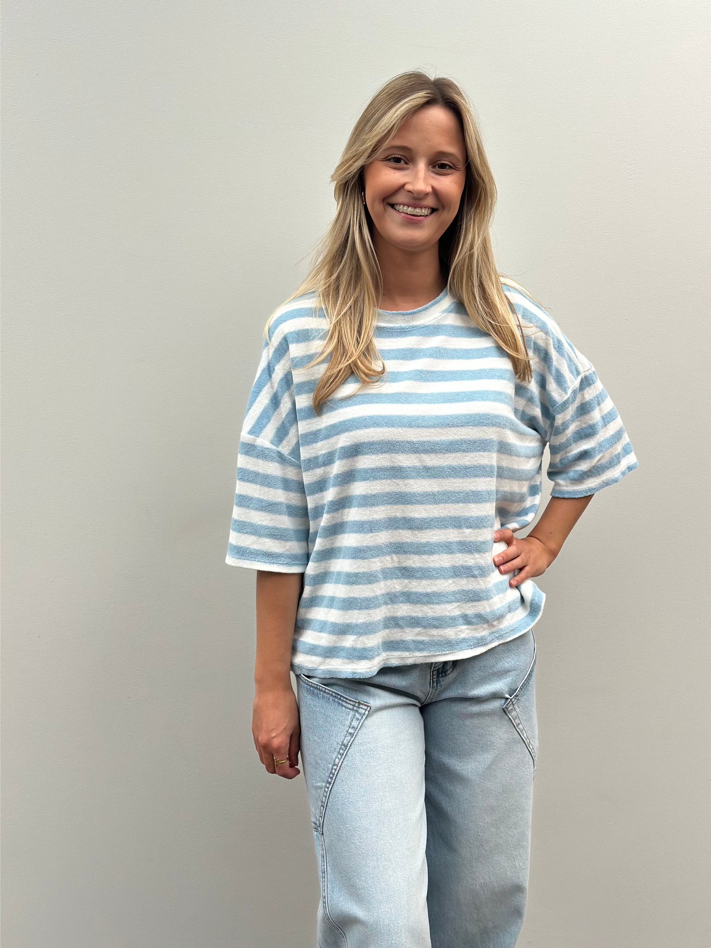 Leni Spons T-shirt | Lichtblauw