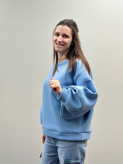 Feli Sweater | Jeansblauw