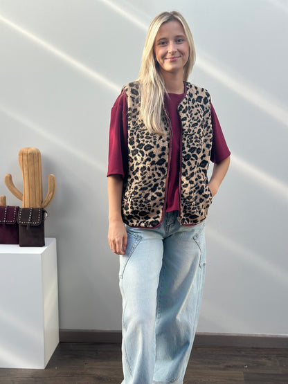 Keyla Gilet Reversible | Bordeaux