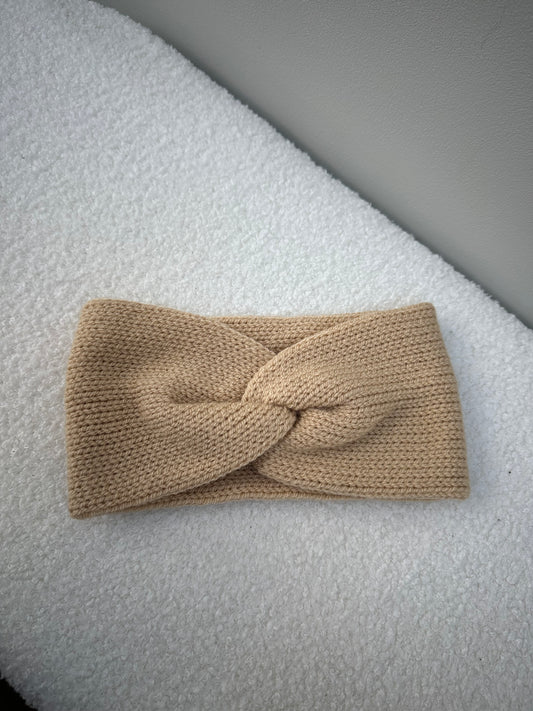 Haarband effen beige