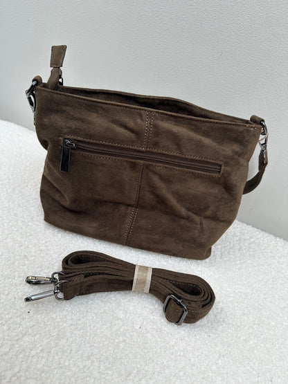 Handtas Suede Basic | Kaki