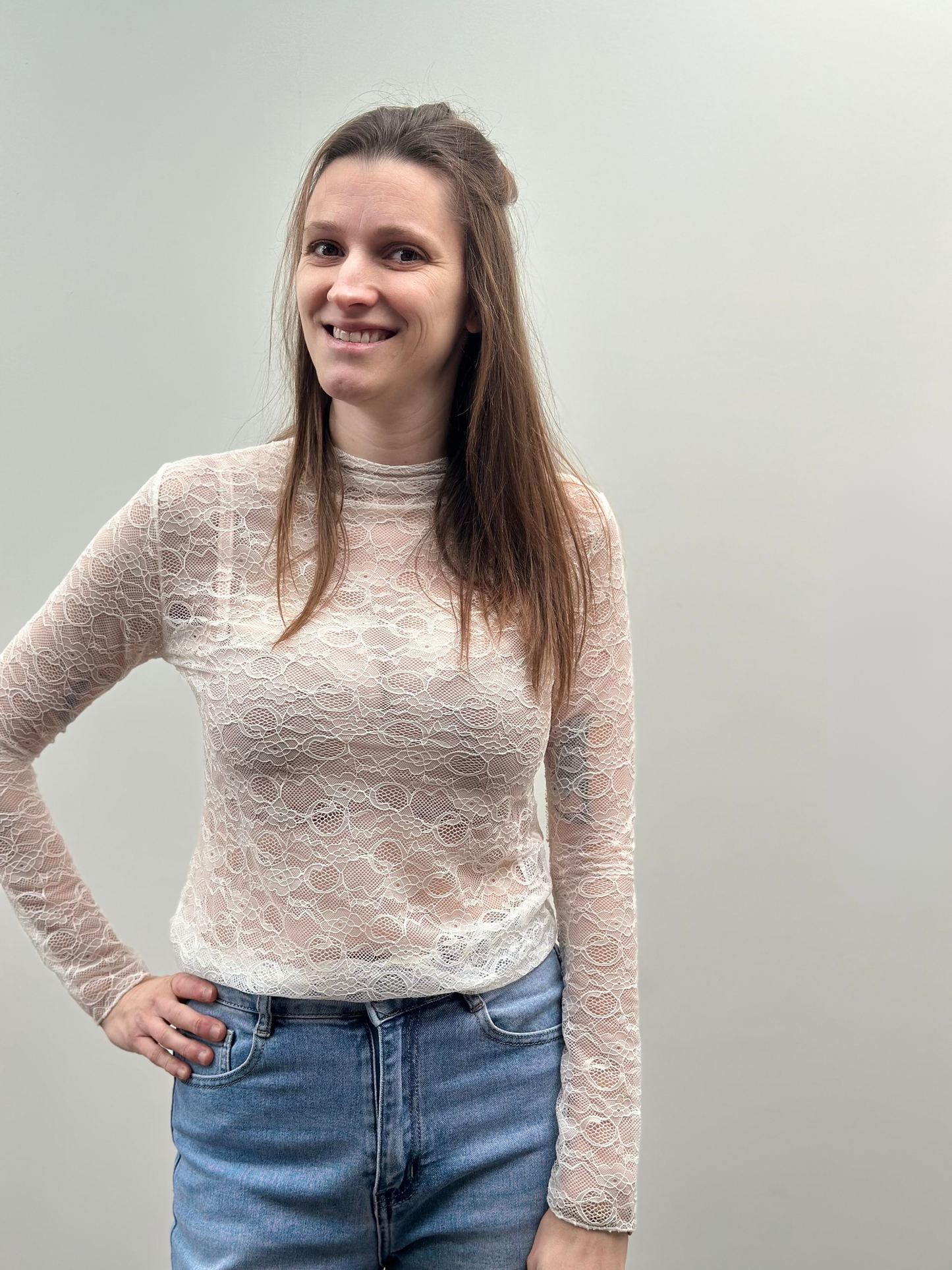 Amy lace t-shirt | Wit