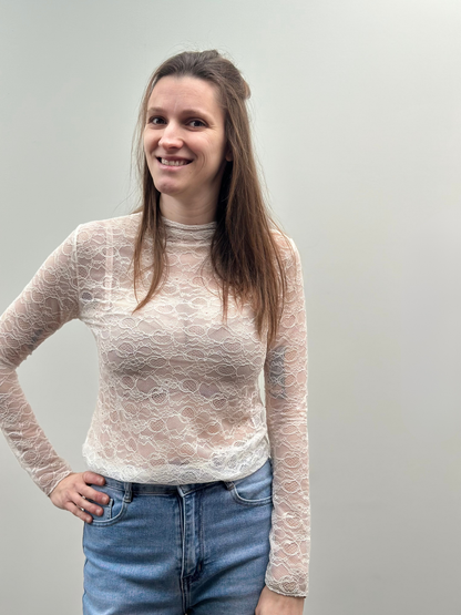 Amy lace t-shirt | Wit