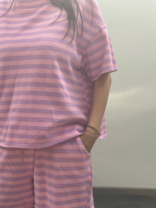 Set Stripe | Short + T-shirt