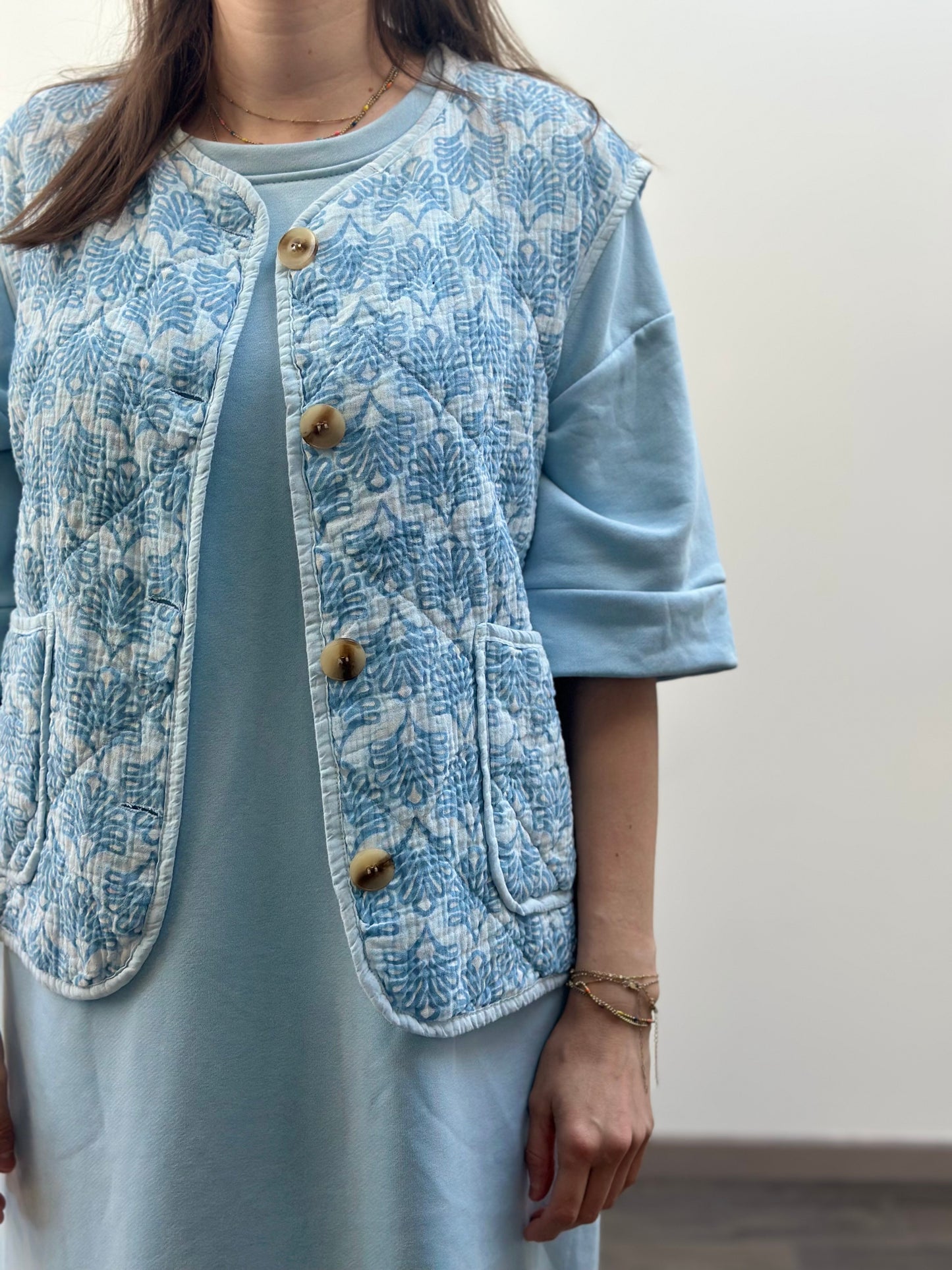 Ida Gilet | Lichtblauw