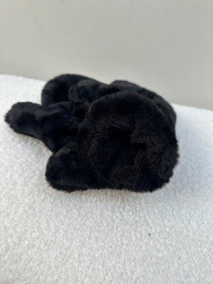 Wanten fluffy zwart
