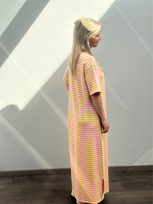 Edi dress | Geel - Roos