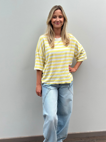 Leni Spons T-shirt | Geel