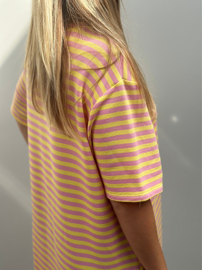 Edi dress | Geel - Roos