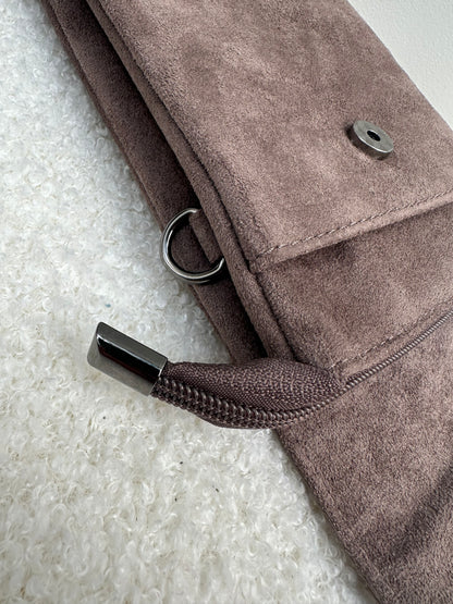 Handtasje Suede Studs | Taupe