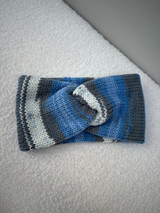 Haarband blauw/grijs