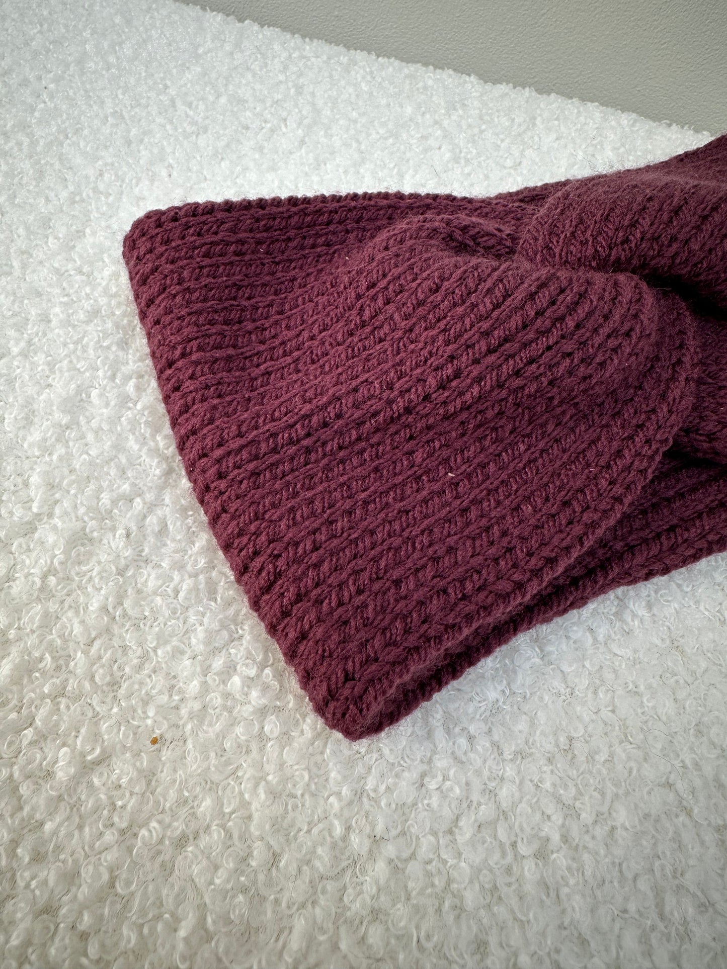 Haarband effen aubergine