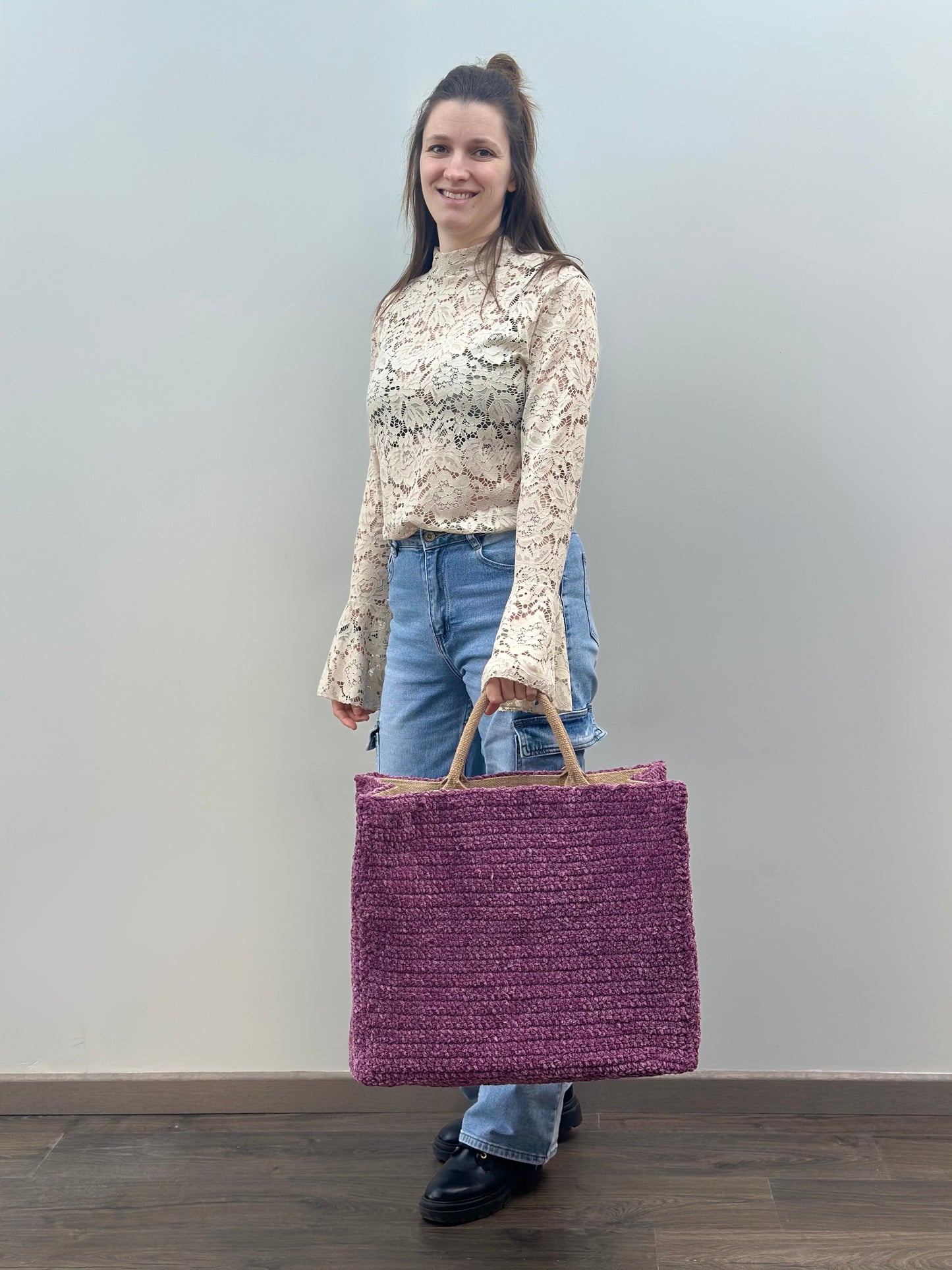 Shopping bag | Large | Donkerpaars