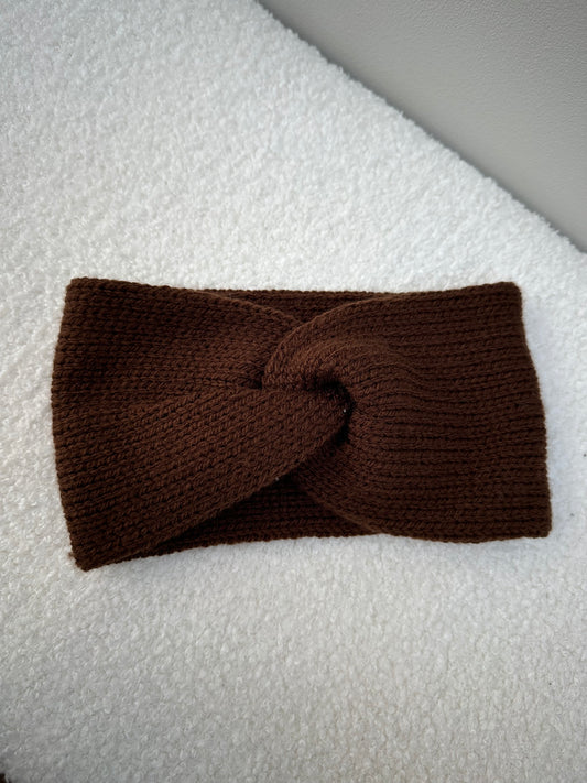 Haarband effen bruin