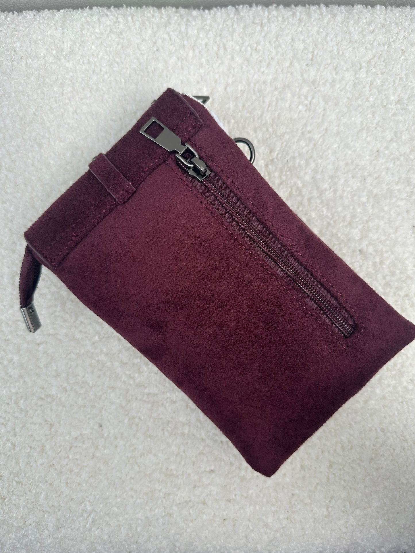 Handtasje Suede Studs | Bordeaux