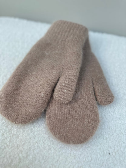 Wanten glitter beige