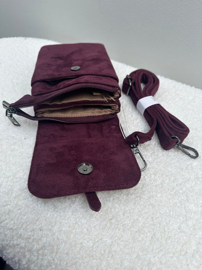 Handtasje Suede Studs | Bordeaux