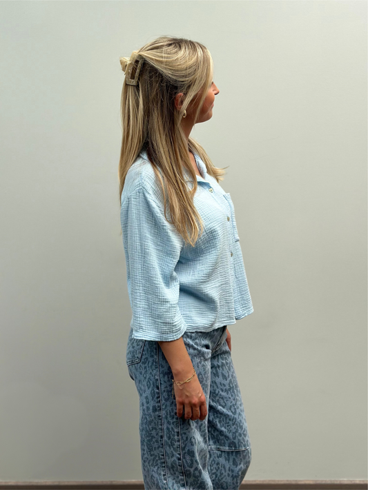 June Blouse | Lichtblauw