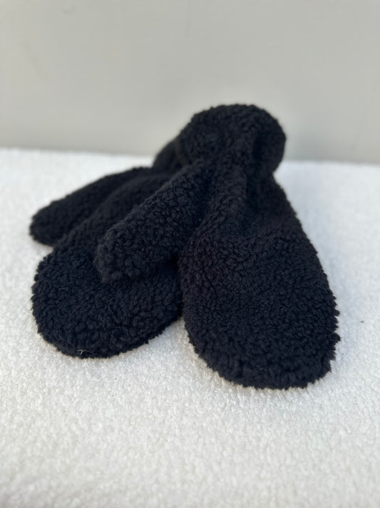 Wanten teddy zwart
