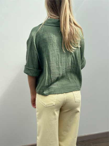 June Blouse | Kaki