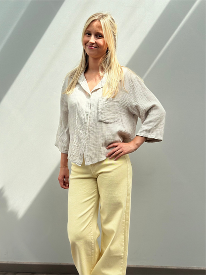 June Blouse | Beige